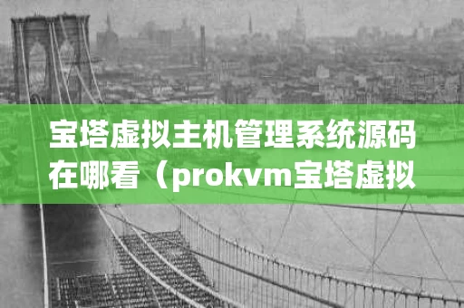 宝塔虚拟主机管理系统源码在哪看（prokvm宝塔虚拟主机销售管理系统）