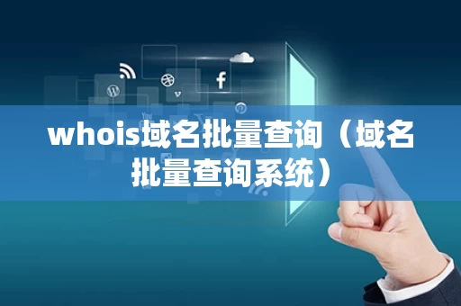 whois域名批量查询（域名批量查询系统）