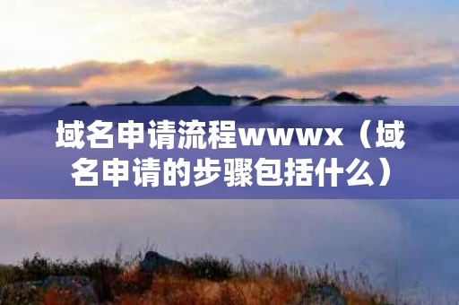 域名申请流程wwwx（域名申请的步骤包括什么）