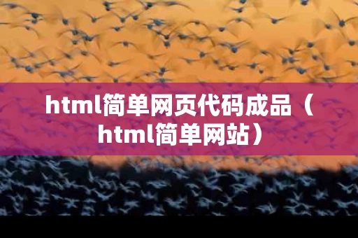 html简单网页代码成品（html简单网站）