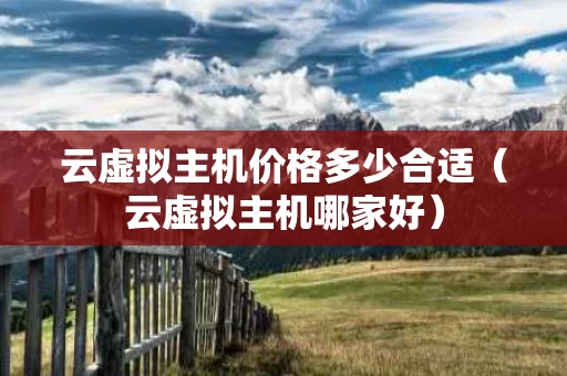 云虚拟主机价格多少合适（云虚拟主机哪家好）