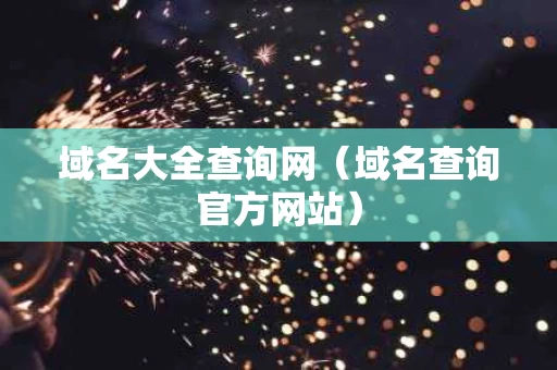 域名大全查询网（域名查询官方网站）
