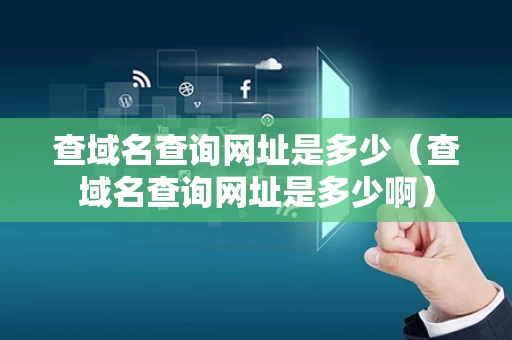 查域名查询网址是多少（查域名查询网址是多少啊）