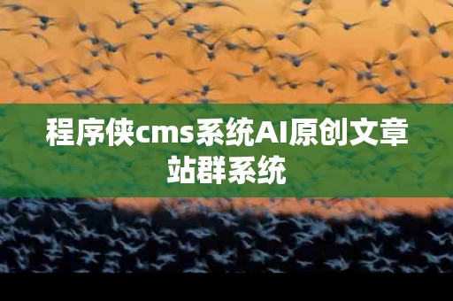 程序侠cms系统AI原创文章站群系统