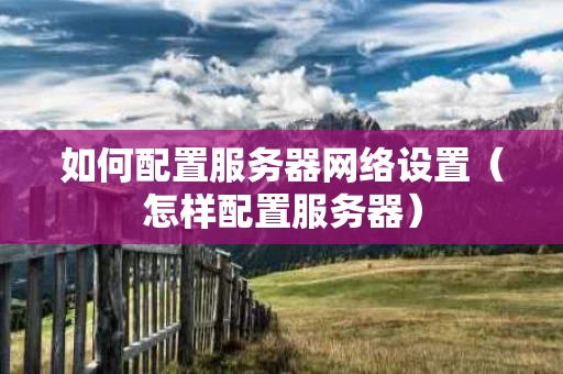 如何配置服务器网络设置（怎样配置服务器）