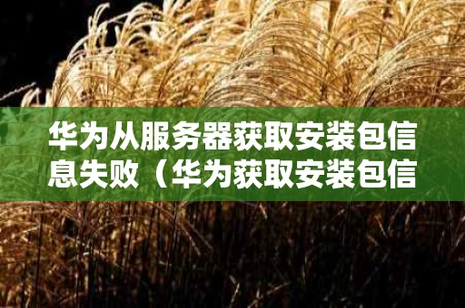 华为从服务器获取安装包信息失败（华为获取安装包信息失败是怎么回事）