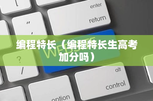 编程特长（编程特长生高考加分吗）