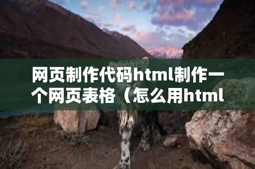 网页制作代码html制作一个网页表格（怎么用html做一个网页填表）