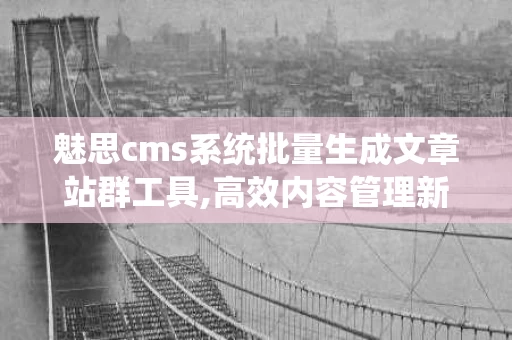 魅思cms系统批量生成文章站群工具,高效内容管理新选择