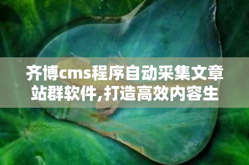 齐博cms程序自动采集文章站群软件,打造高效内容生态的利器