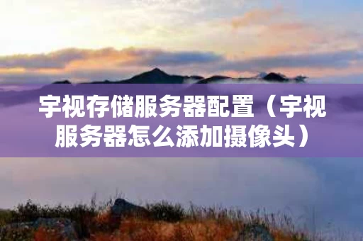 宇视存储服务器配置（宇视服务器怎么添加摄像头）