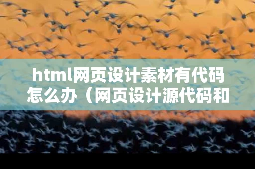 html网页设计素材有代码怎么办（网页设计源代码和素材）