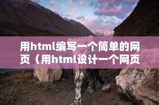 用html编写一个简单的网页（用html设计一个网页）