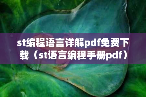 st编程语言详解pdf免费下载（st语言编程手册pdf）