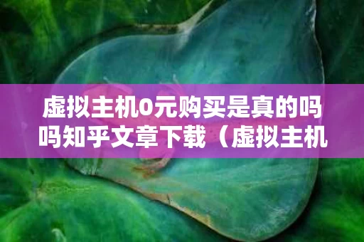 虚拟主机0元购买是真的吗吗知乎文章下载（虚拟主机低价）