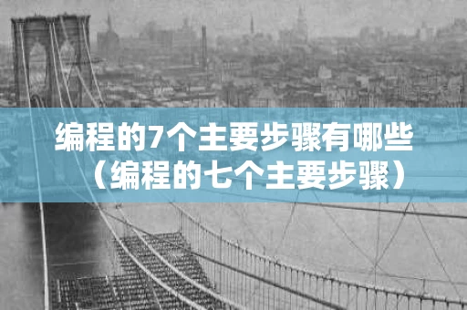 编程的7个主要步骤有哪些（编程的七个主要步骤）