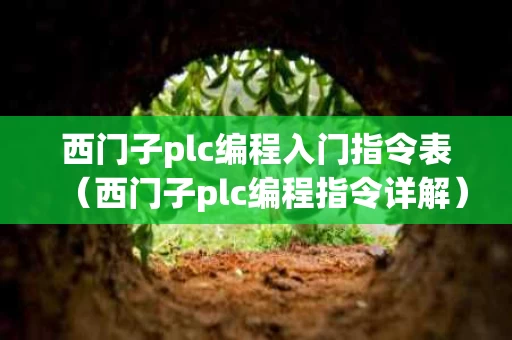 西门子plc编程入门指令表（西门子plc编程指令详解）
