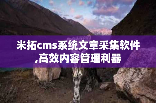 米拓cms系统文章采集软件,高效内容管理利器