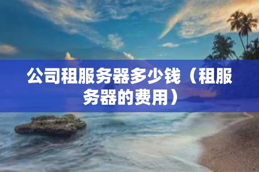 公司租服务器多少钱（租服务器的费用）