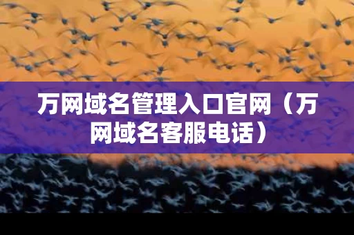 万网域名管理入口官网（万网域名客服电话）