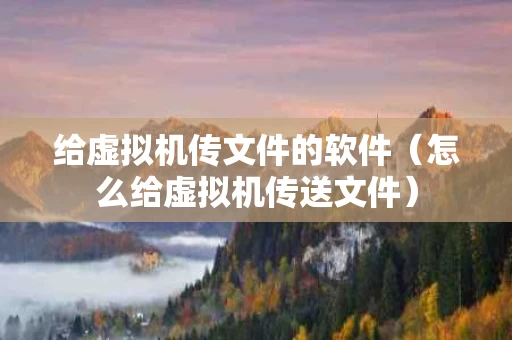 给虚拟机传文件的软件（怎么给虚拟机传送文件）