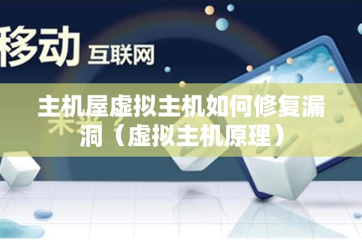 主机屋虚拟主机如何修复漏洞（虚拟主机原理）