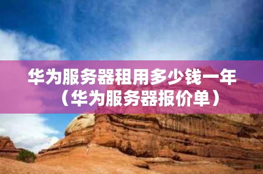 华为服务器租用多少钱一年（华为服务器报价单）