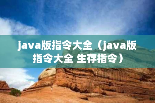 java版指令大全（java版指令大全 生存指令）