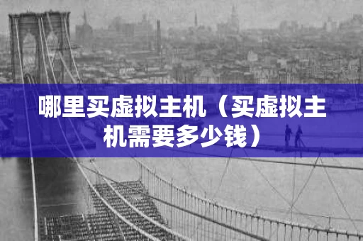 哪里买虚拟主机（买虚拟主机需要多少钱）