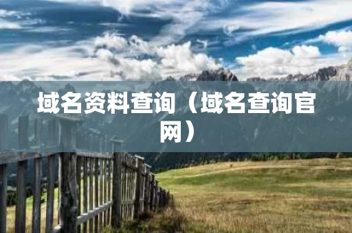 域名资料查询（域名查询官网）