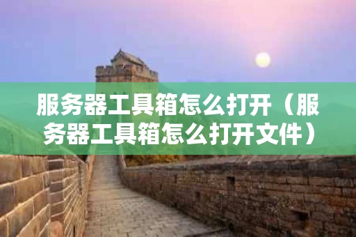 服务器工具箱怎么打开（服务器工具箱怎么打开文件）