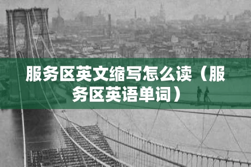服务区英文缩写怎么读（服务区英语单词）