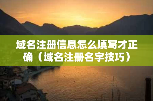 域名注册信息怎么填写才正确（域名注册名字技巧）