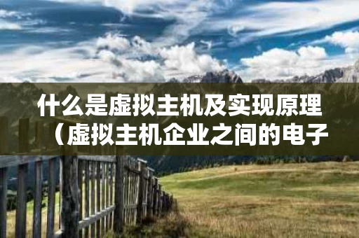 什么是虚拟主机及实现原理（虚拟主机企业之间的电子商务）