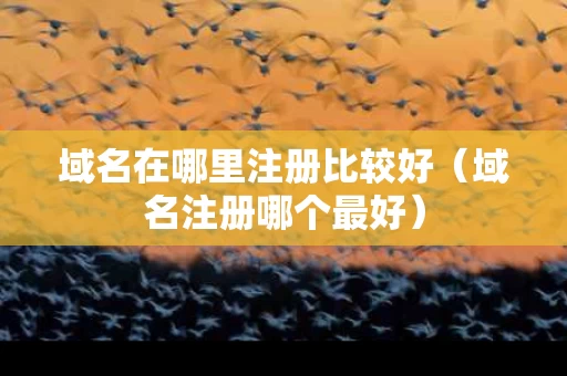 域名在哪里注册比较好（域名注册哪个最好）
