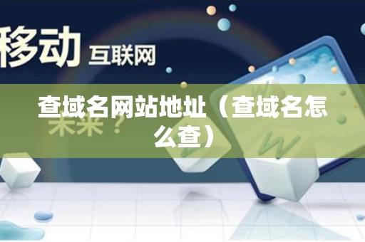 查域名网站地址（查域名怎么查）