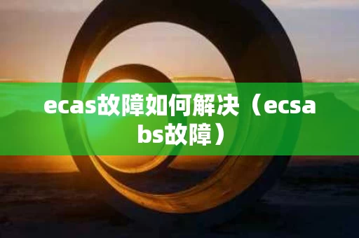 ecas故障如何解决（ecsabs故障）