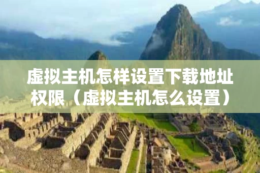 虚拟主机怎样设置下载地址权限（虚拟主机怎么设置）