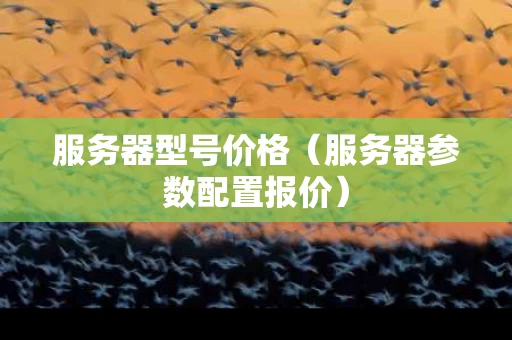 服务器型号价格（服务器参数配置报价）
