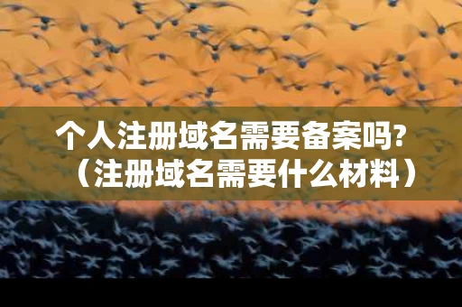 个人注册域名需要备案吗?（注册域名需要什么材料）