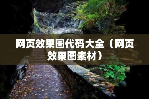 网页效果图代码大全（网页效果图素材）