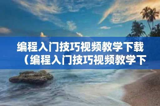 编程入门技巧视频教学下载（编程入门技巧视频教学下载百度网盘）