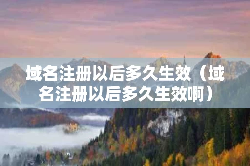 域名注册以后多久生效（域名注册以后多久生效啊）