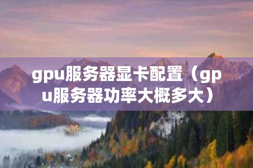 gpu服务器显卡配置（gpu服务器功率大概多大）