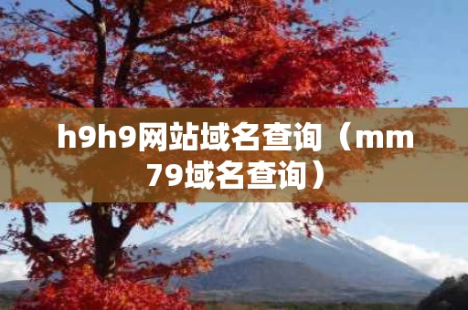 h9h9网站域名查询（mm79域名查询）