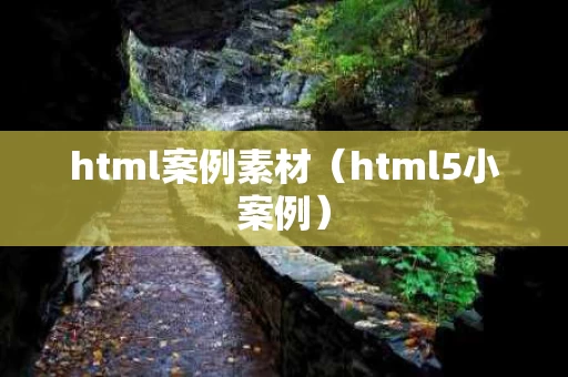 html案例素材（html5小案例）