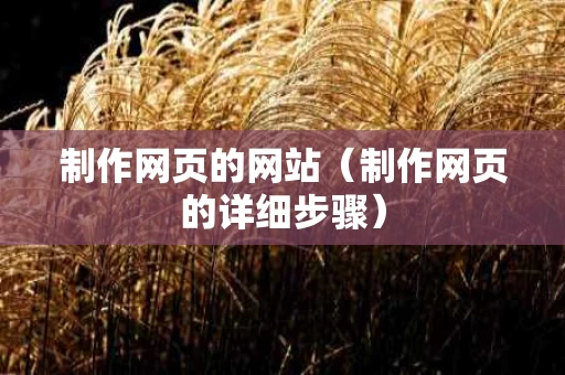 制作网页的网站（制作网页的详细步骤）
