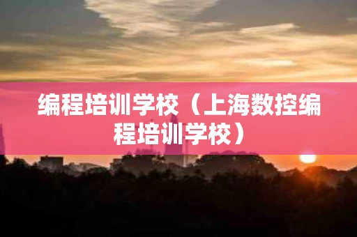 编程培训学校（上海数控编程培训学校）