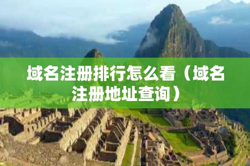 域名注册排行怎么看（域名注册地址查询）
