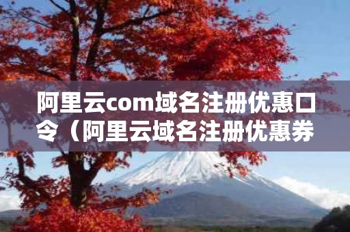 阿里云com域名注册优惠口令（阿里云域名注册优惠券）